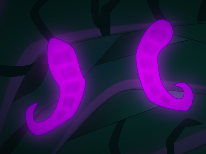 Glowing Purple Pods